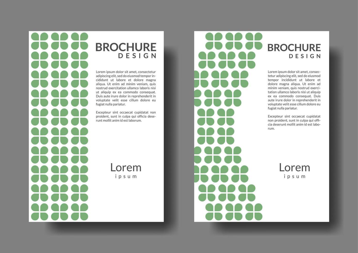 leaf shape business brochure template. for promotion and advertisement vector