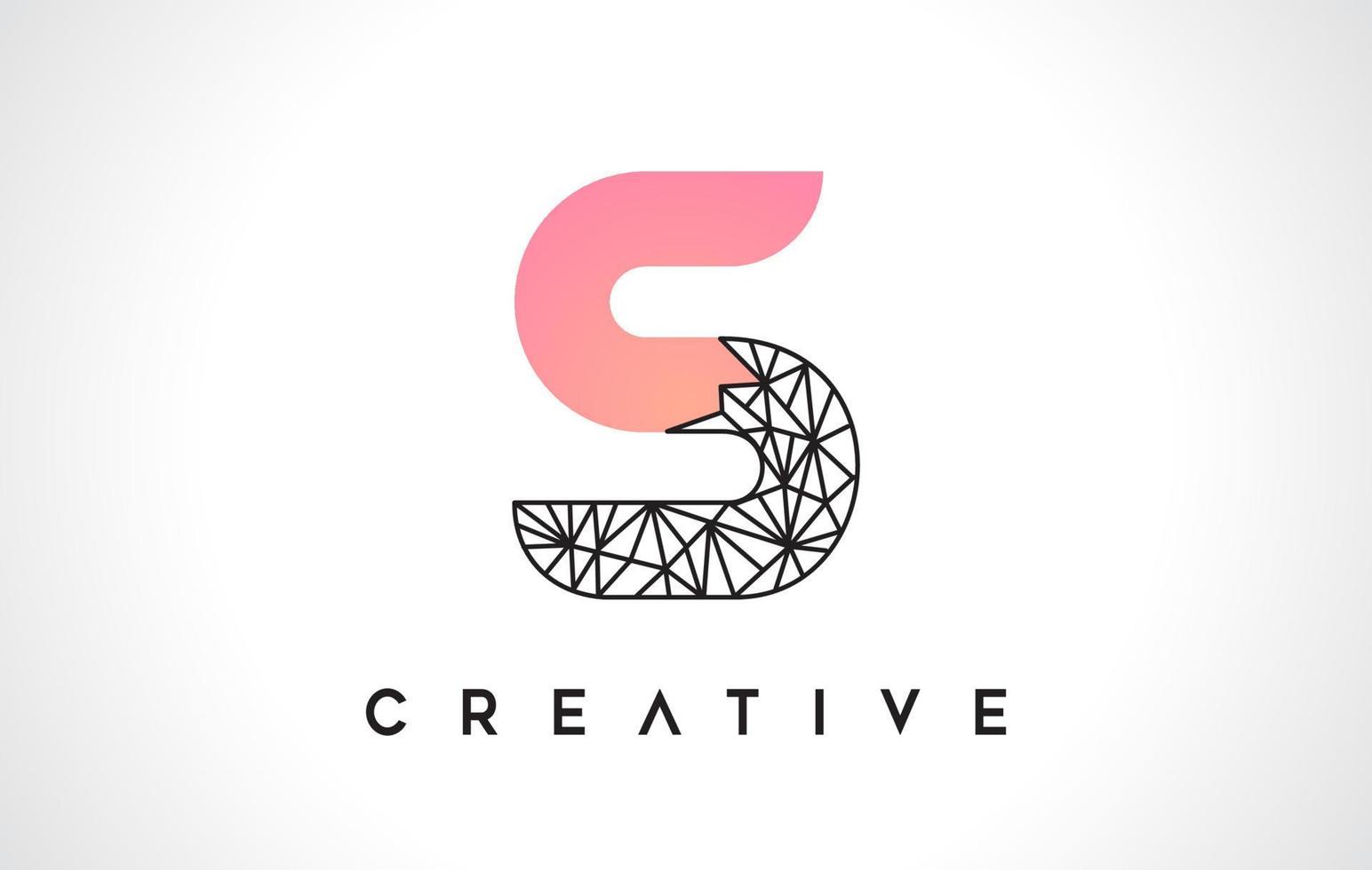 Letter S Beauty Logo. S Letter Design Vector with Origami Look Vector