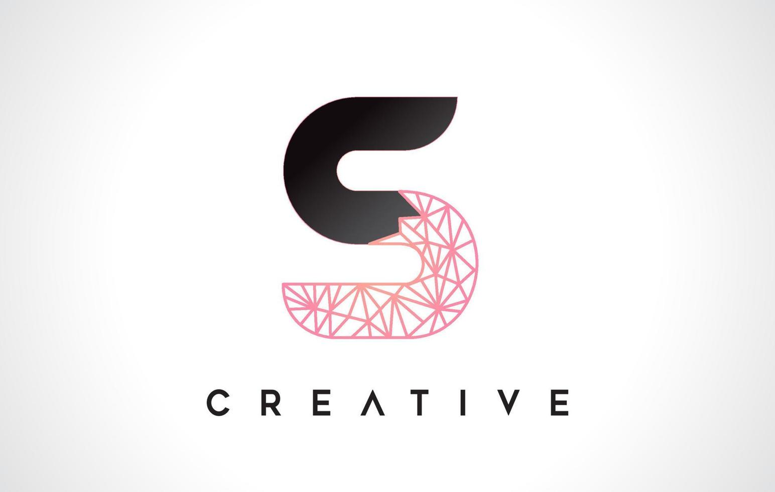 Letter S Beauty Logo. S Letter Design Vector with Origami Look Vector