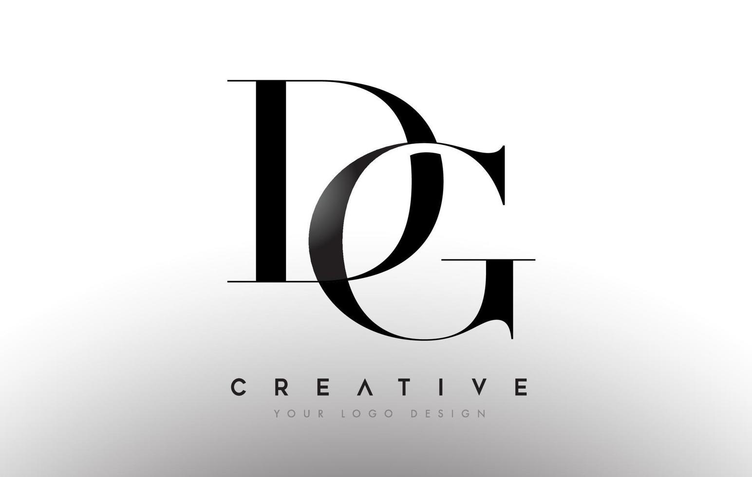 Dg Dg Letter Design Logo Logotype Icon Concept With Serif Font And Classic Elegant Style Look