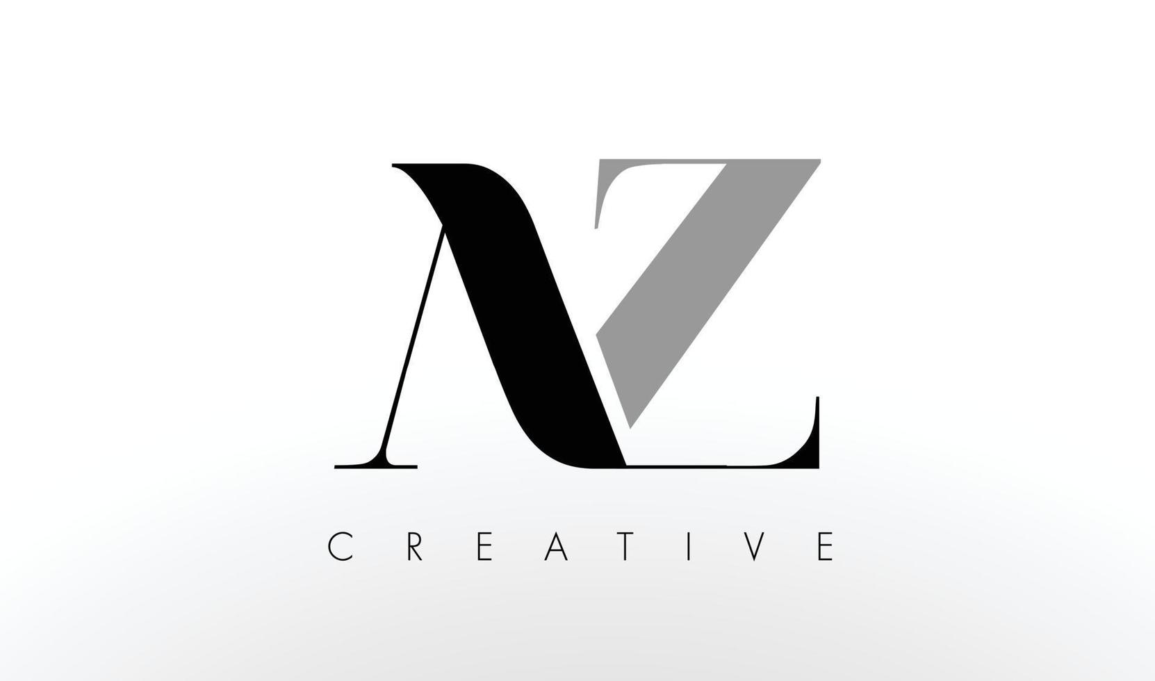 A Z Letter Logo Design. Creative AZ Letters Icon vector