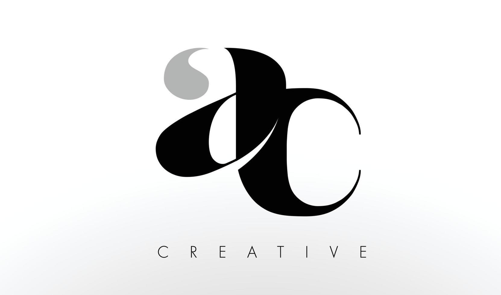 A C Letter Logo Design. Creative AC Letters Icon vector