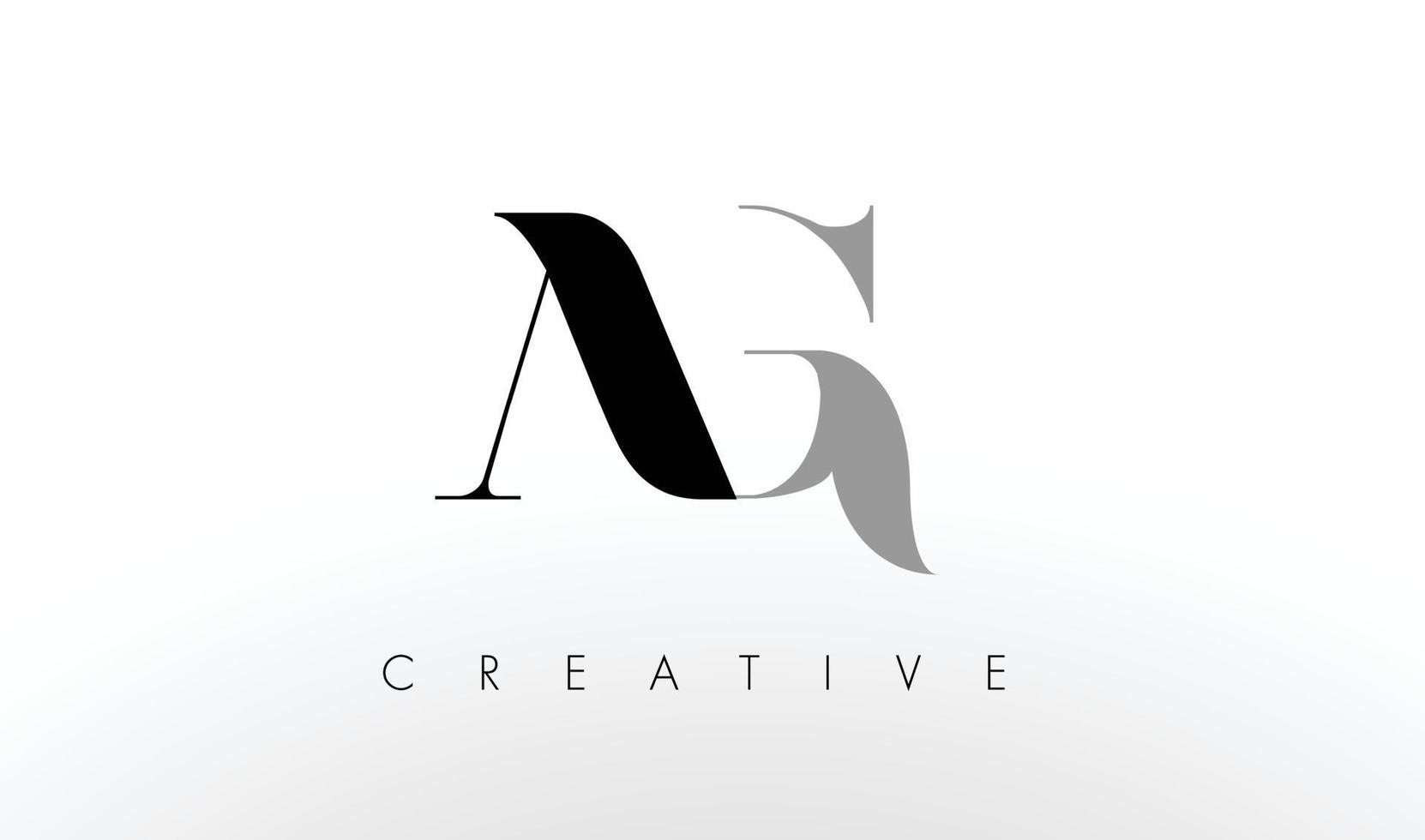 diseño de logotipo de letra AG. icono de letras creativas ag vector