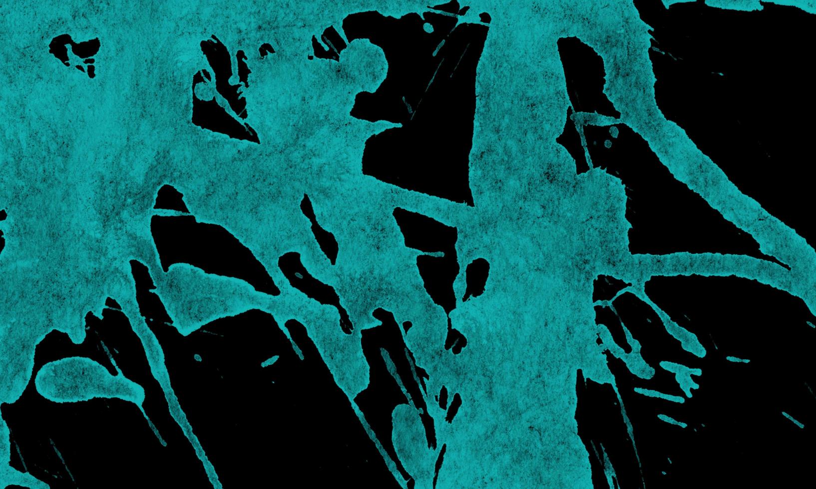 teal blue ink splashes. Grunge splatters. Abstract background. photo