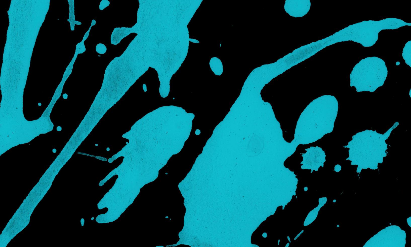 turquoise ink splashes. Grunge splatters. Abstract background. photo