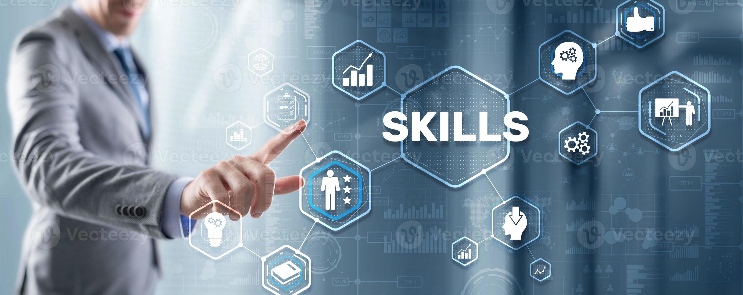 Skills Learning Personal development Finance Competency Business concept photo