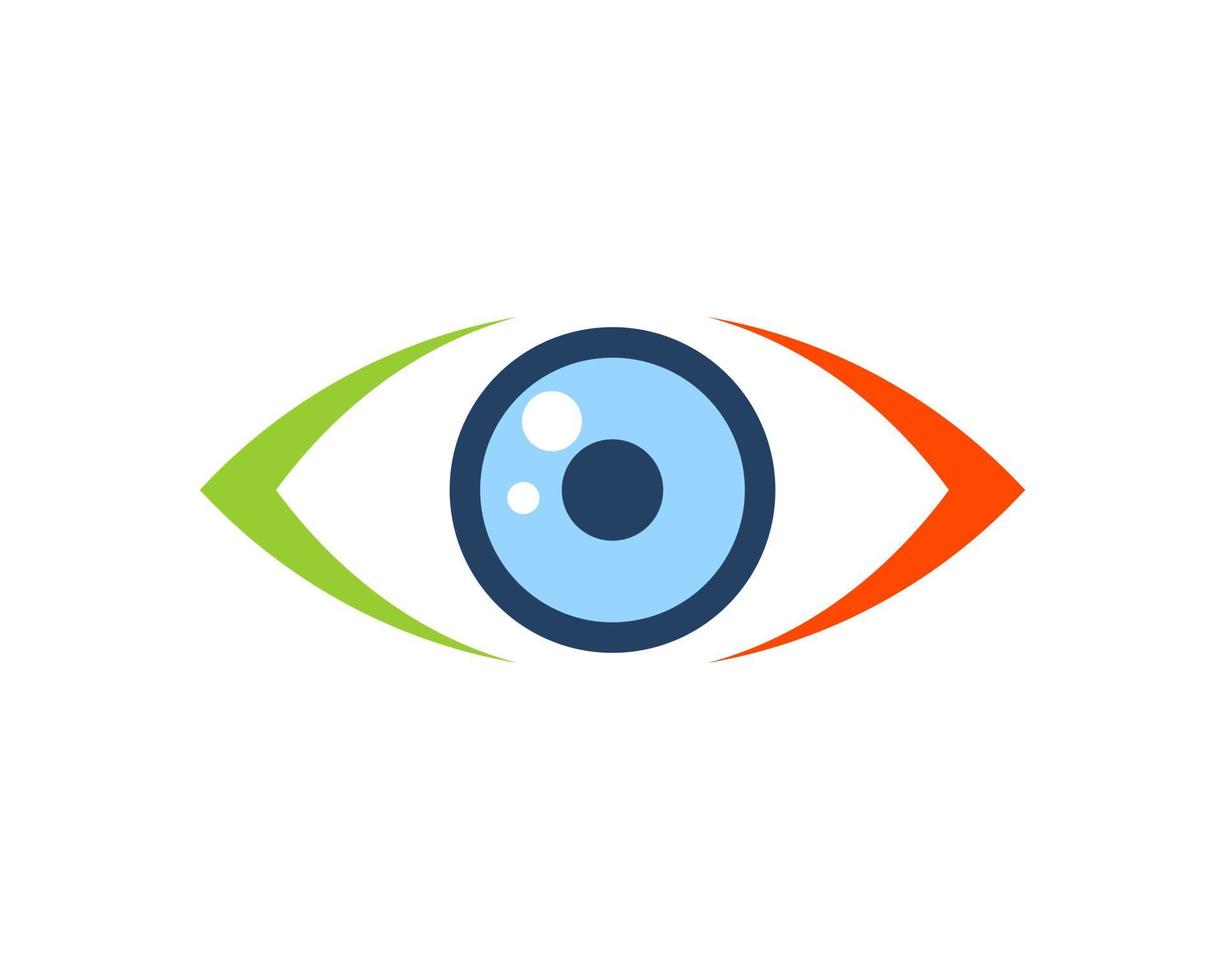 Abstract eyelid with eye lens inside vector