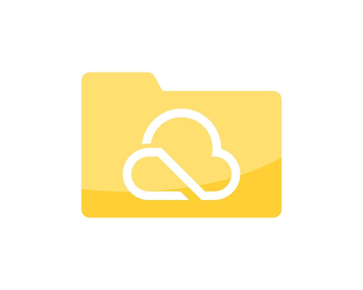 File folder with infinity cloud inside vector