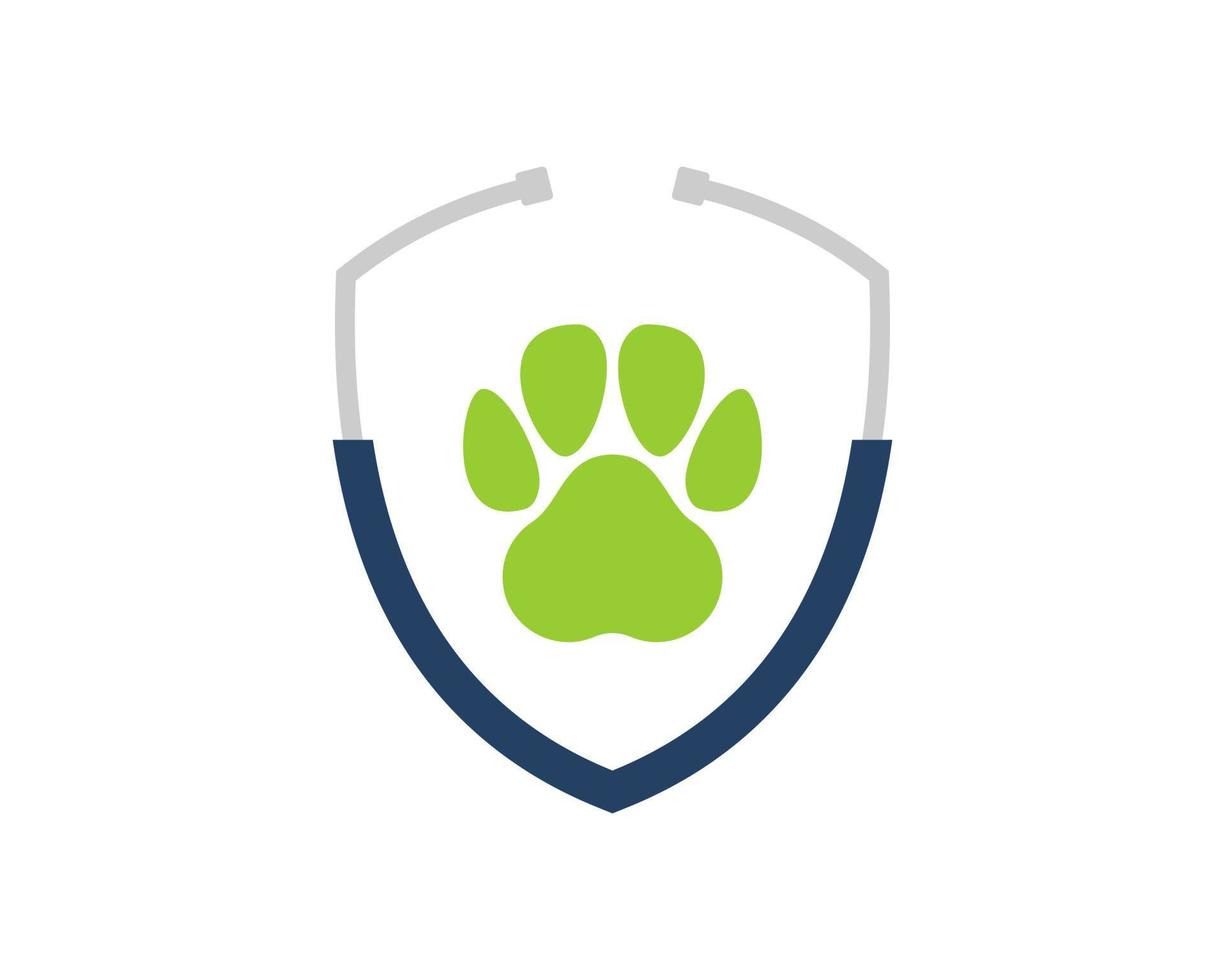 Stethoscope shield with pet finger print inside vector