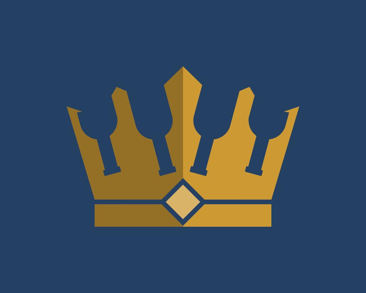 Luxury gold crown with wine bottle vector