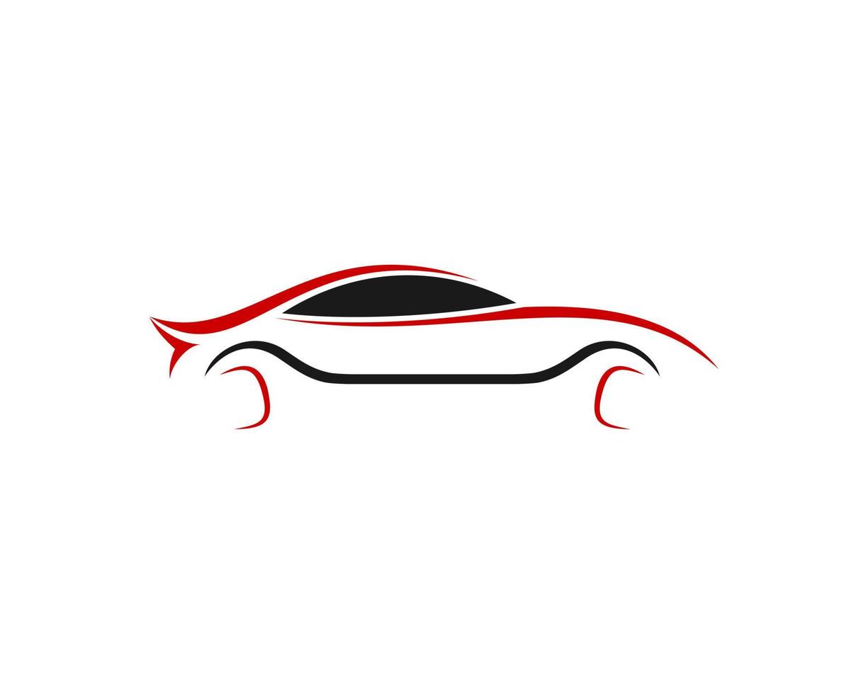 Abstract sport car outline with repair wrench vector