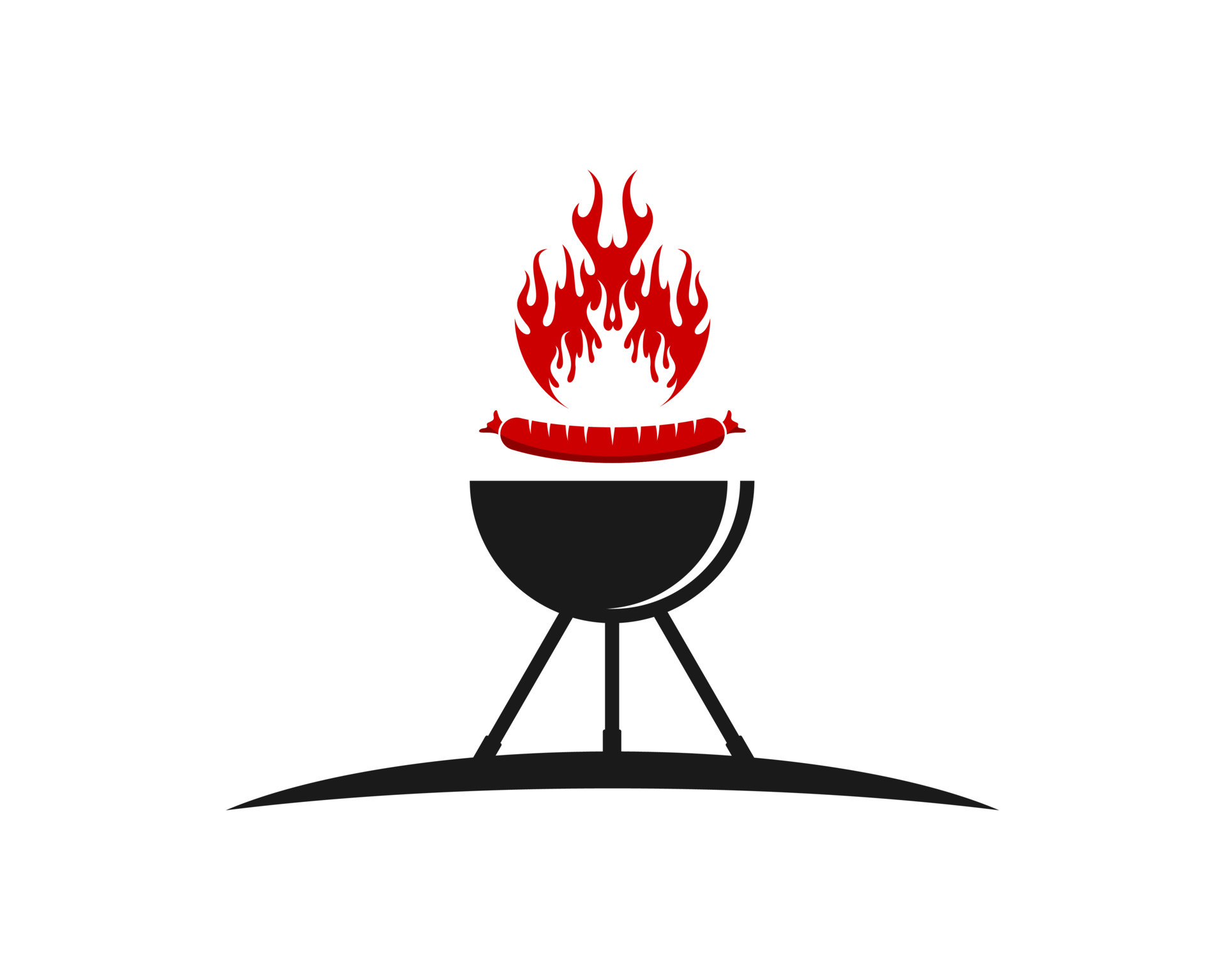 bbq grill with fire clipart free