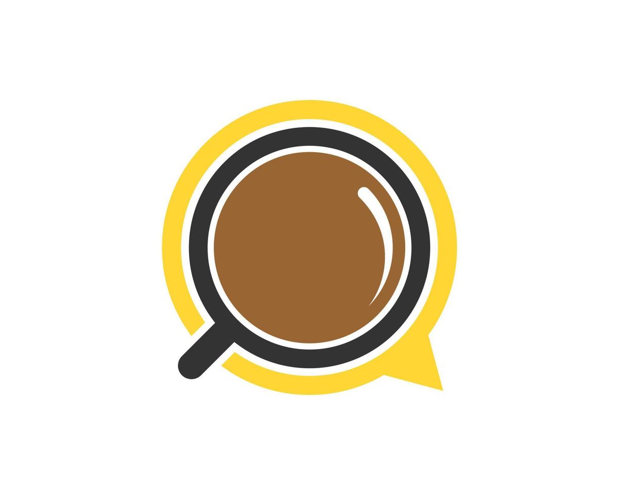 Simple bubble chat with simple cup of coffee vector