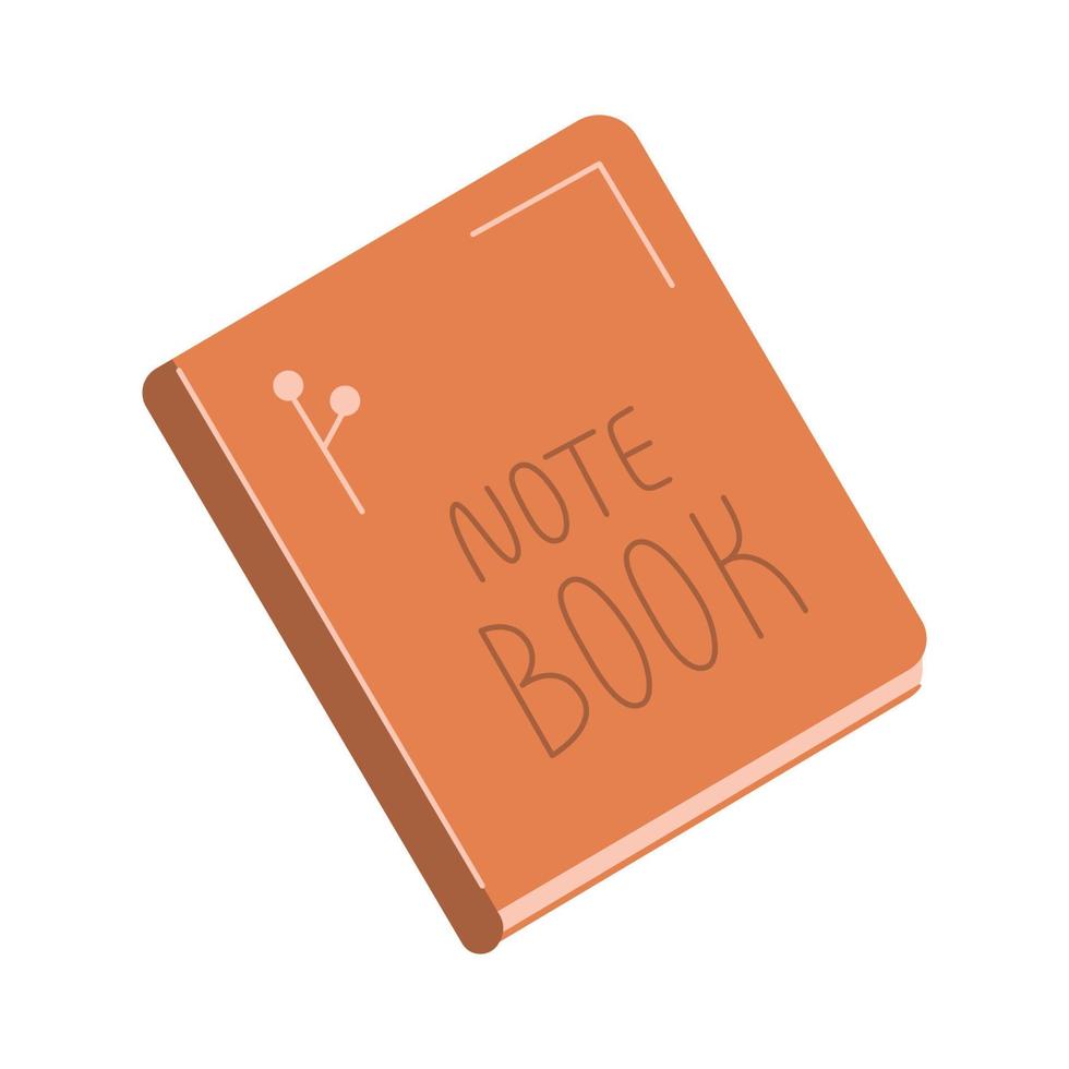 Hand drawn vector illustration of notebook. Cozy concept.