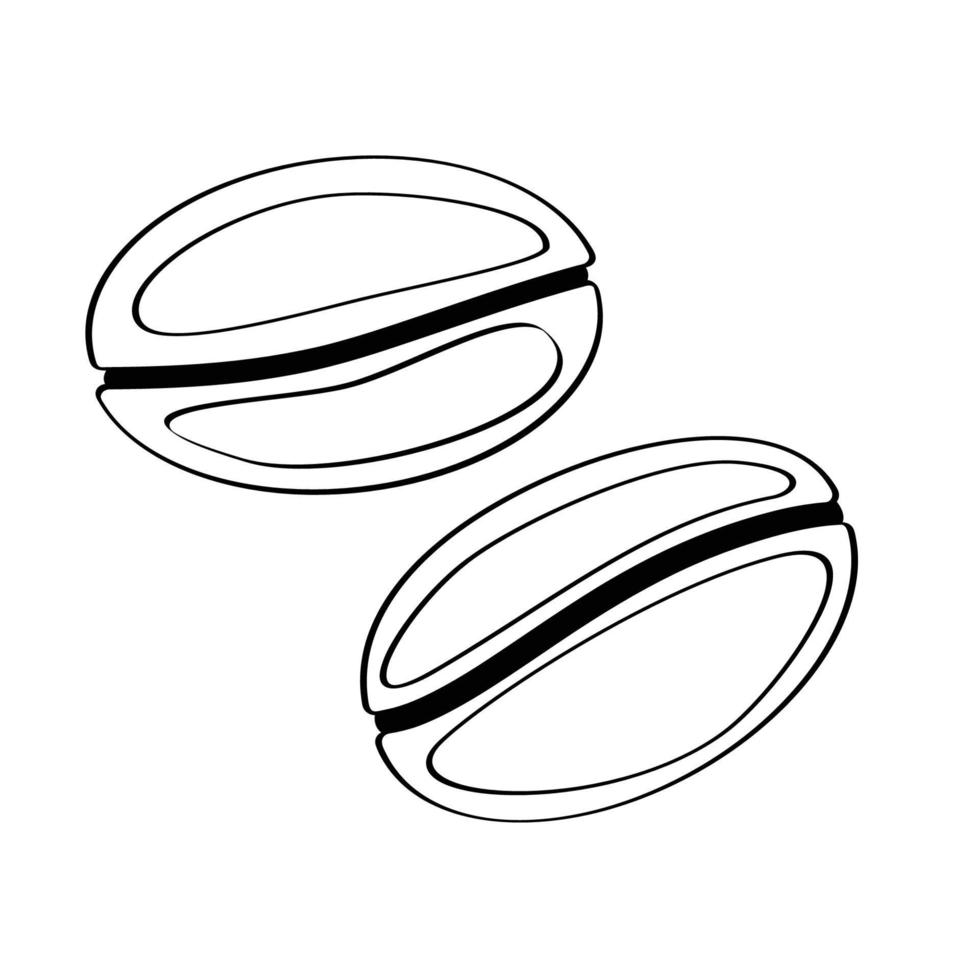aislado icono de granos de café. vector ilustración plana en estilo lineal