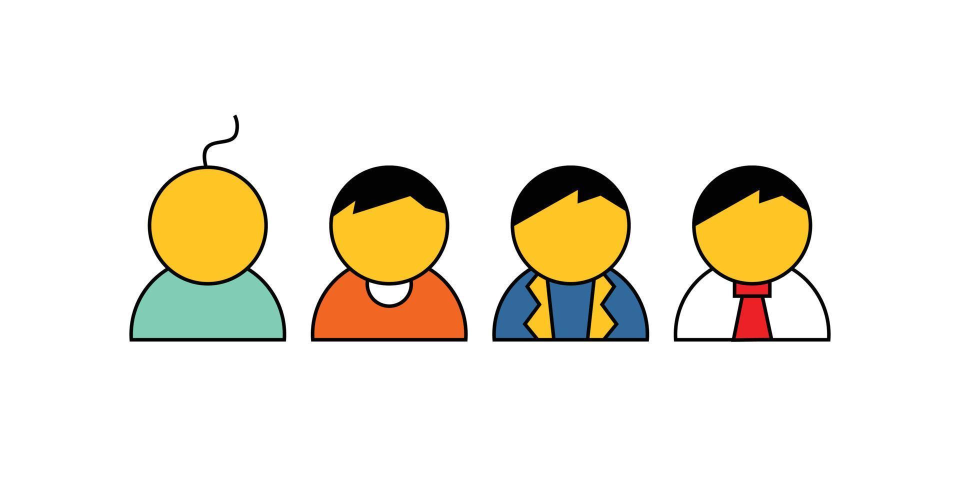 Attractive and modern age level illustration design for old age vector