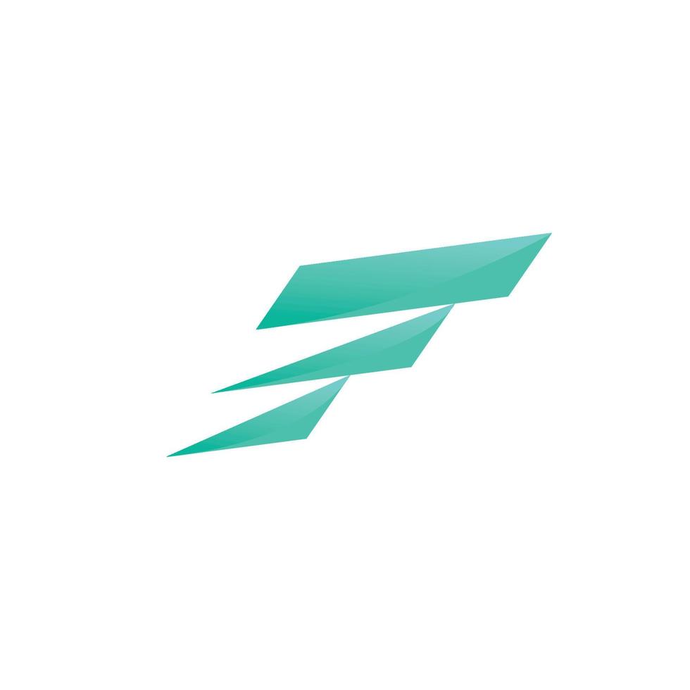 The initials F logo is simple and modern vector