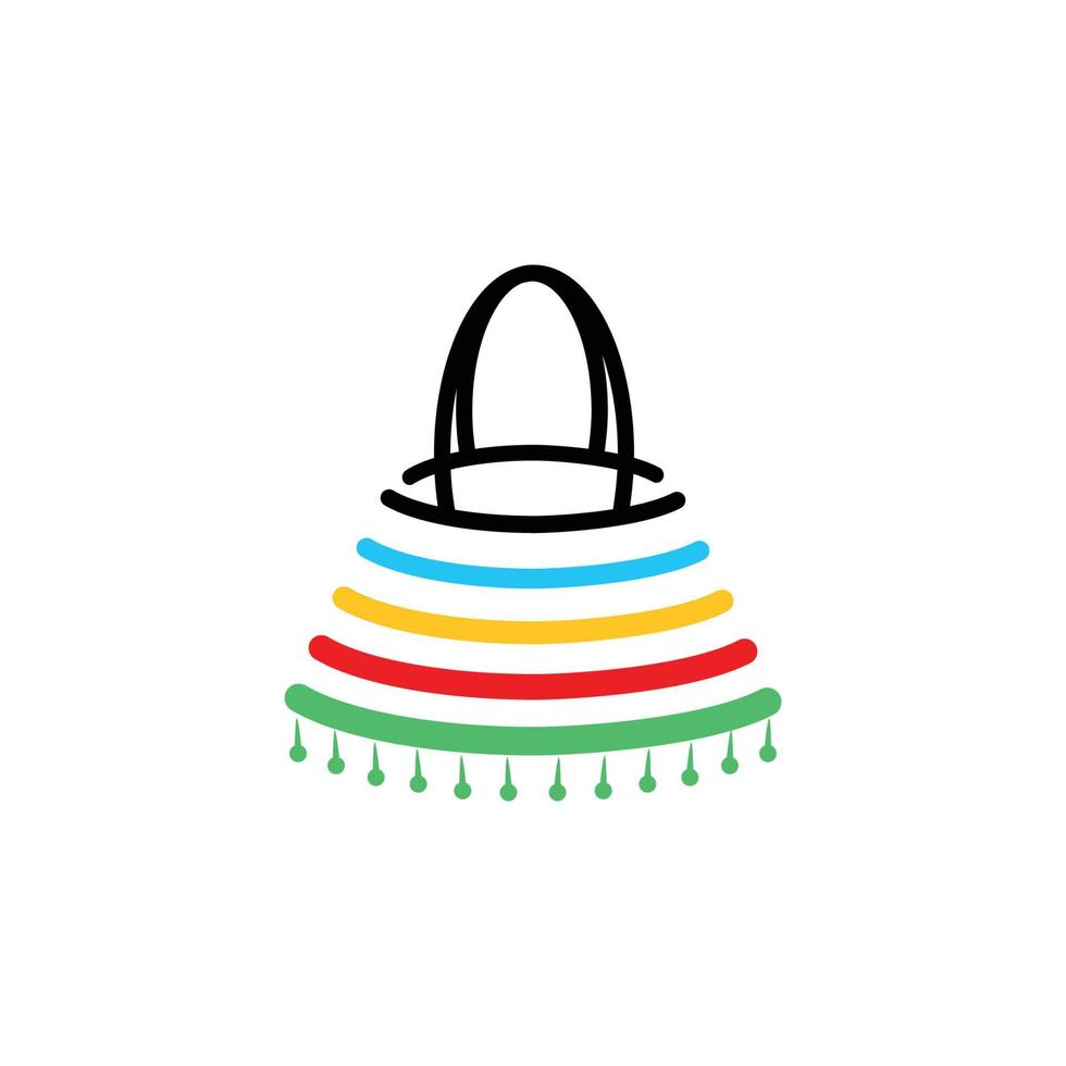 logotipo de ilustración de bolsa de compras única africana única y fresca vector