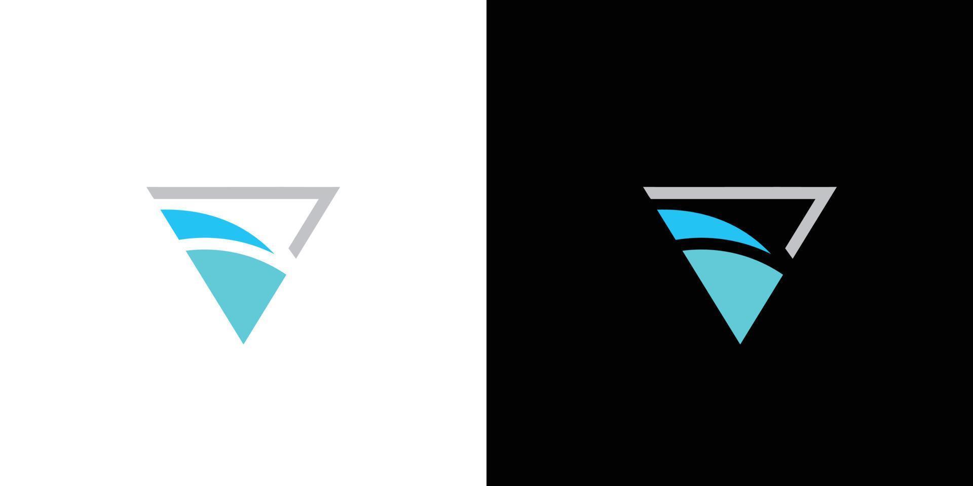 las iniciales del logo de la letra v son modernas y elegantes vector