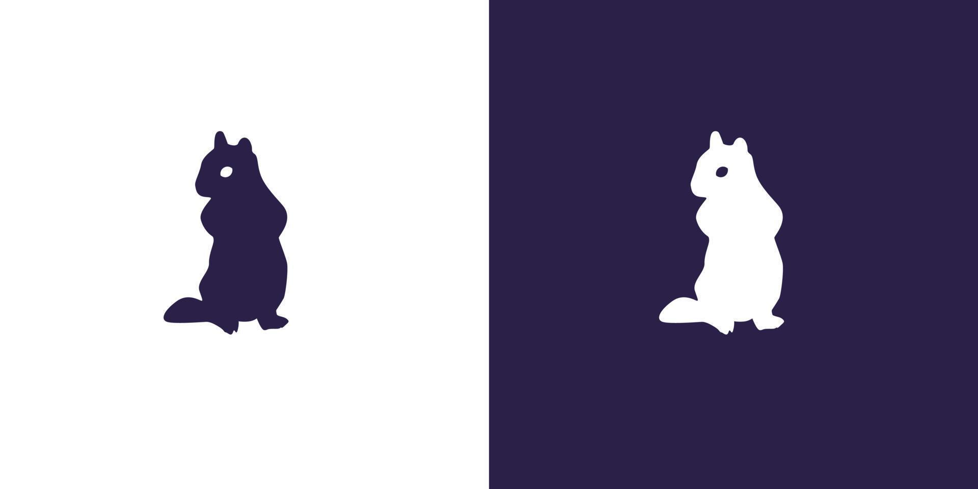 Squirrel logo is simple, modern and attractive vector