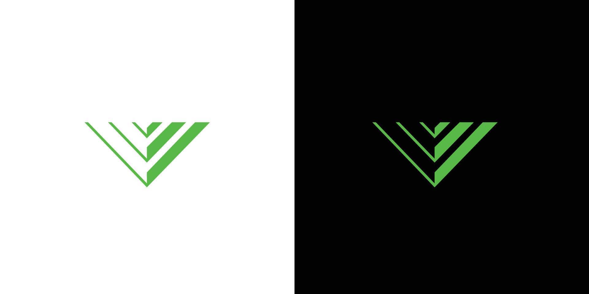 The initials logo letter V is modern and elegant, suitable for construction companies and others. vector