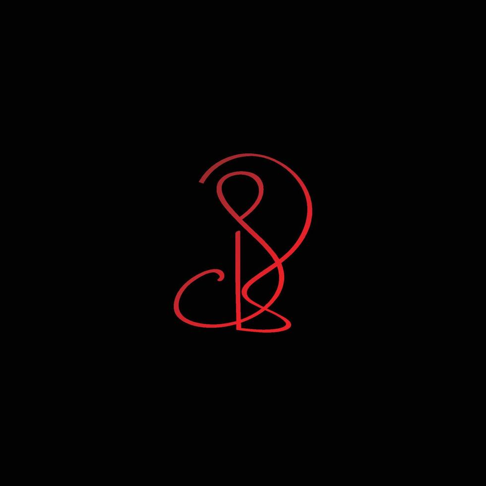 The logo with the initials BS letter is modern and elegant, suitable for logos for jewelry products and others. vector