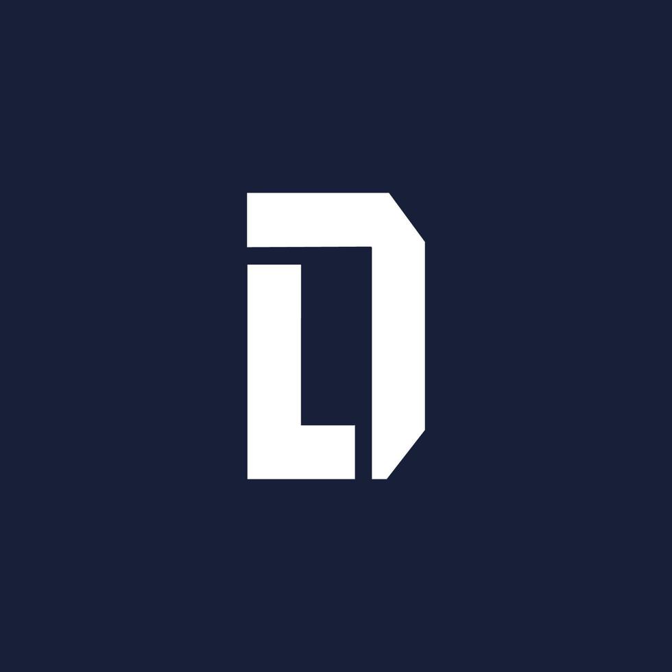 simple and modern initials D logo design vector