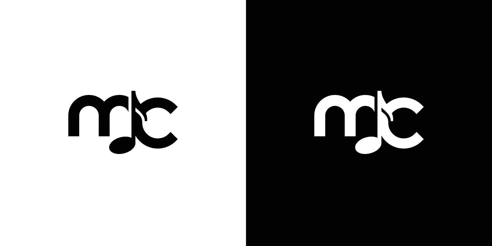diseño de logotipo de música de iniciales mc moderno y elegante vector
