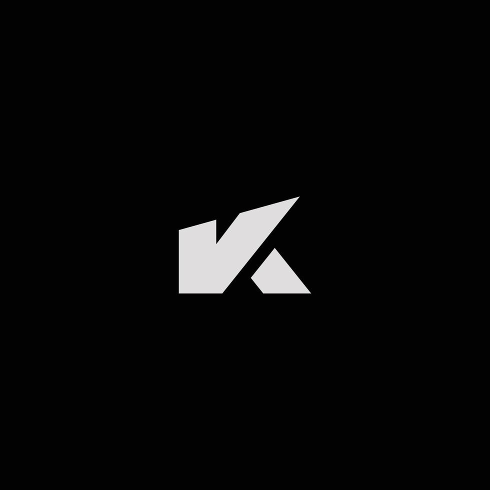 The initials K logo is simple and modern... vector