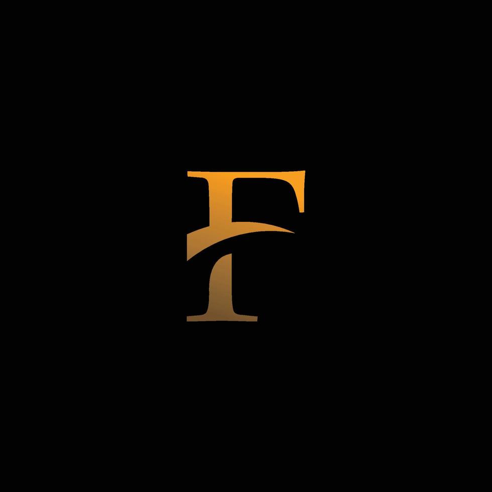 The initials F logo is simple, modern dan elegant vector