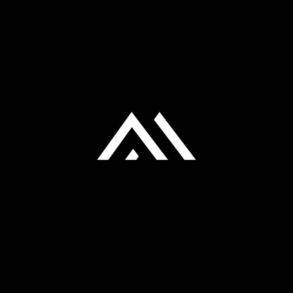 The initials M logo is simple and modern886 vector