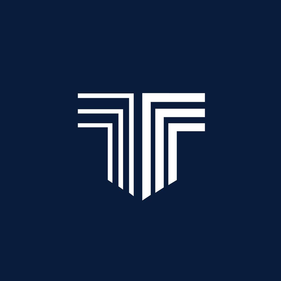 the letter T logo is simple and modern vector