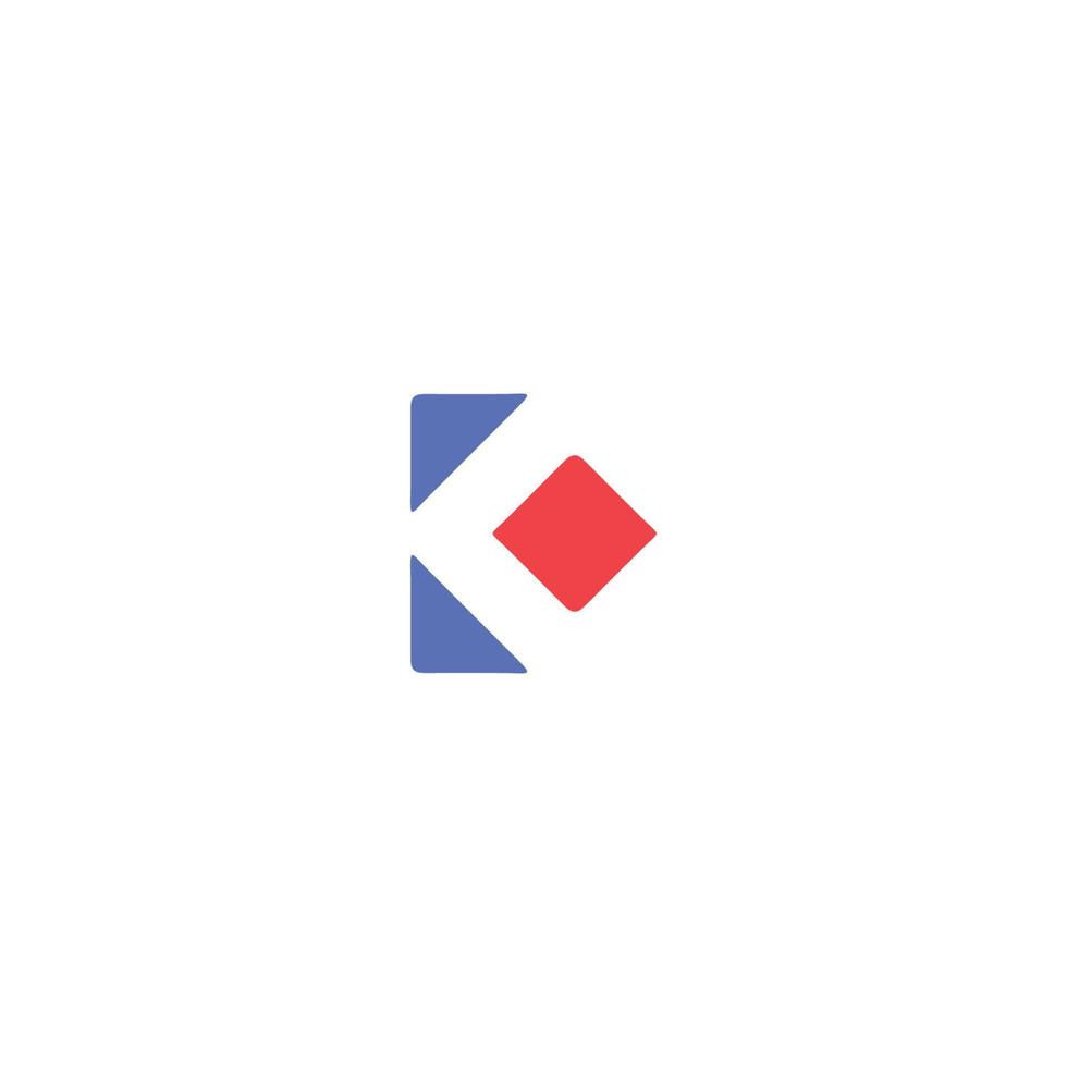 The initials K logo is simple and modern vector