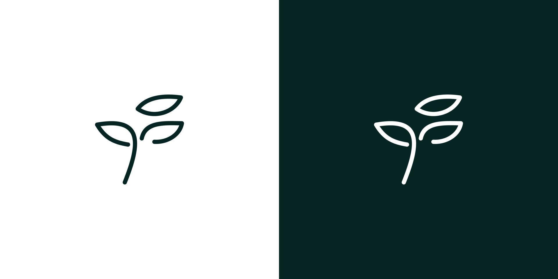 Natural and elegant letter F initials logo design vector