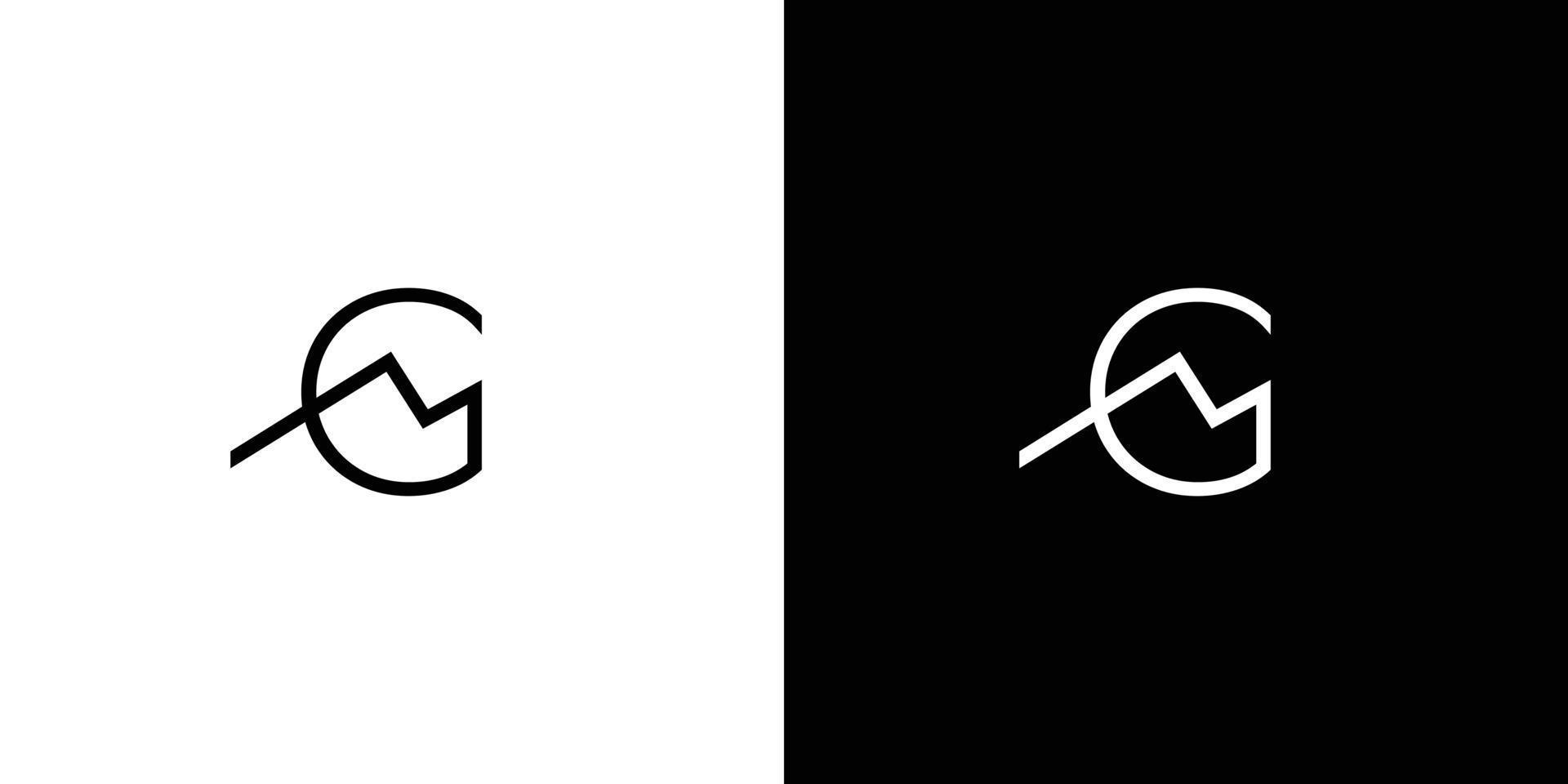 Modern and elegant letter GM initials Logo design vector
