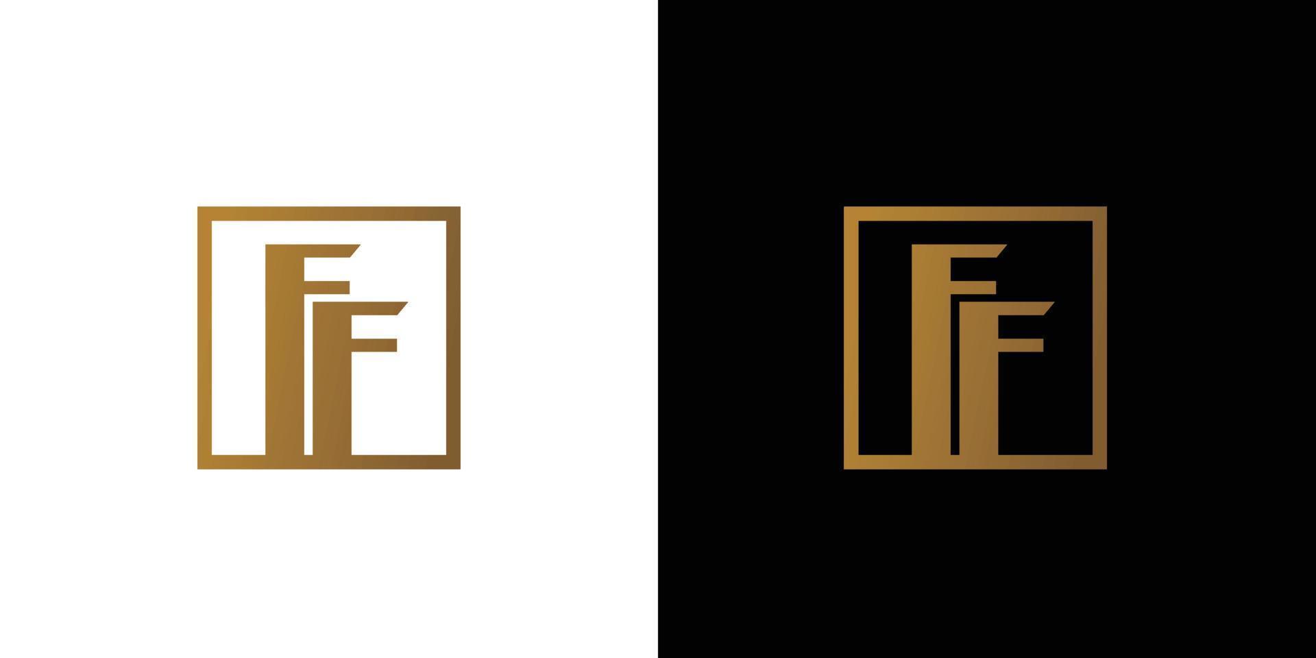 diseño de logotipo ff moderno y profesional para bufete de abogados vector