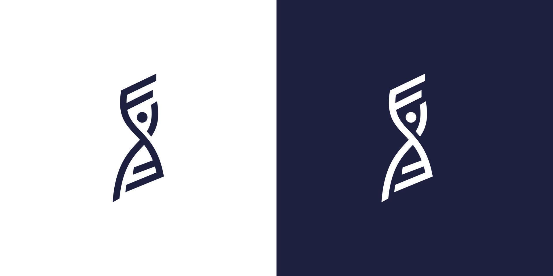 Modern and sophisticated genetic logo design vector