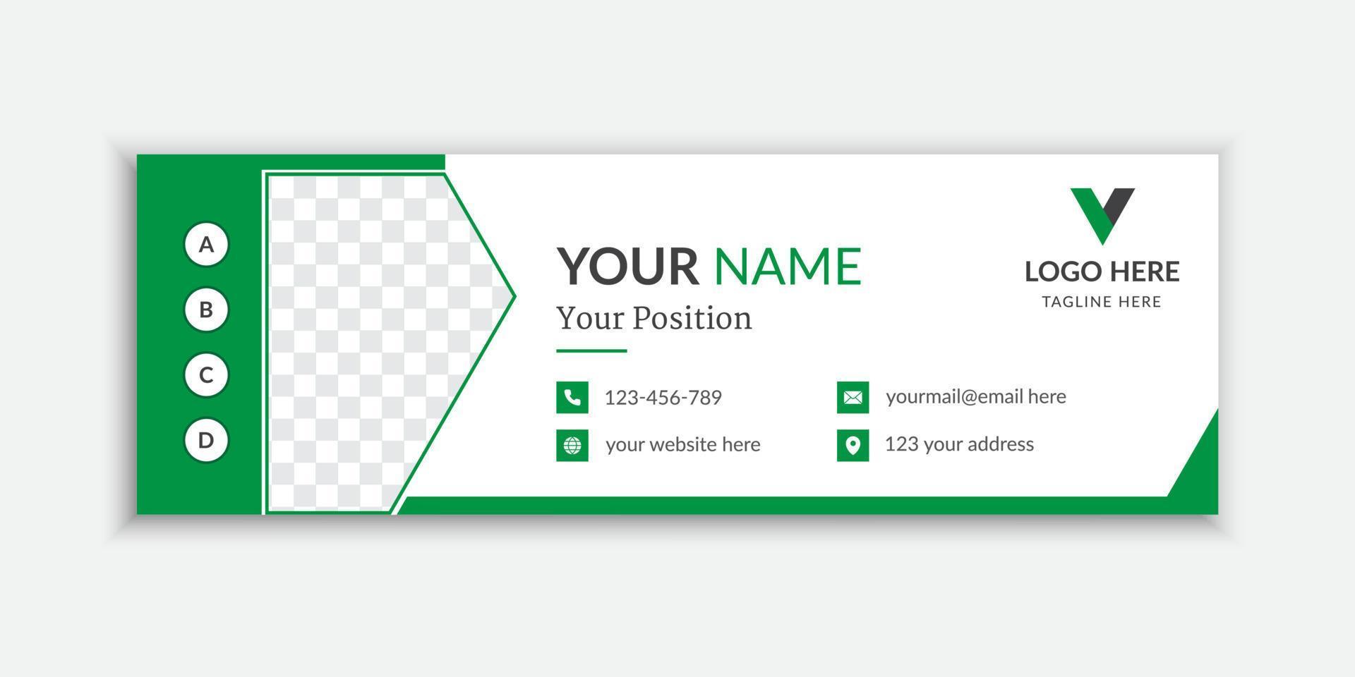 Email Signature or Email Footer Template Design or Mail Layout vector