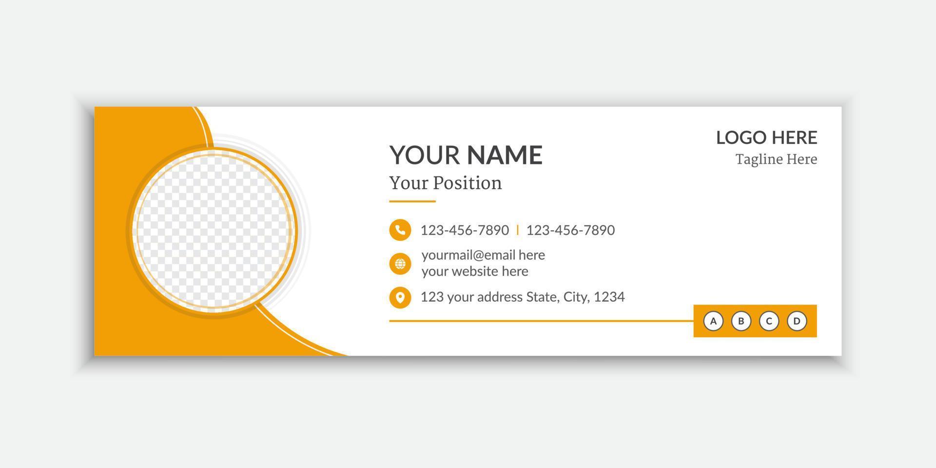 Corporate Business Email Signature Design vector