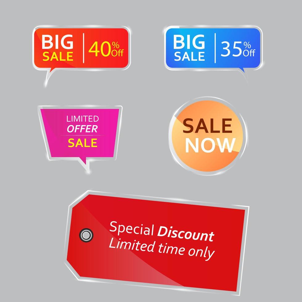 Promo banner tag sale price vector