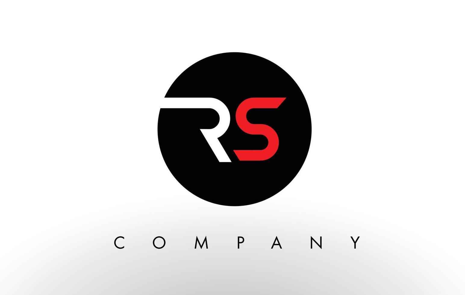 logotipo de rs. vector de diseño de letra.