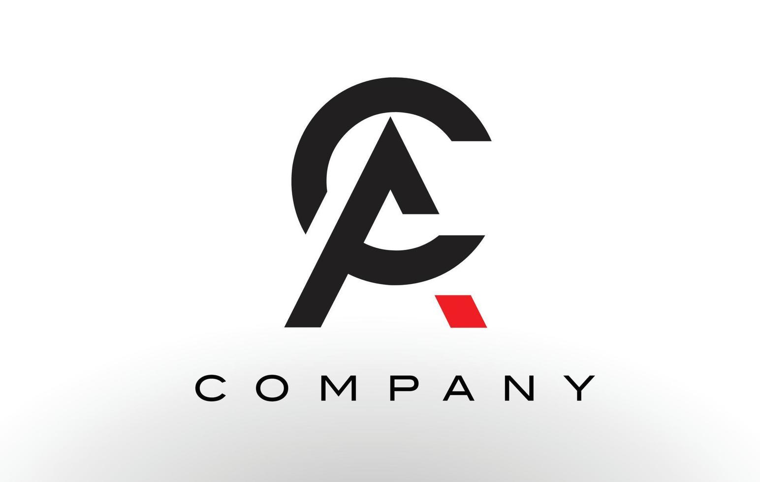 logotipo de ac. vector de diseño de letra.