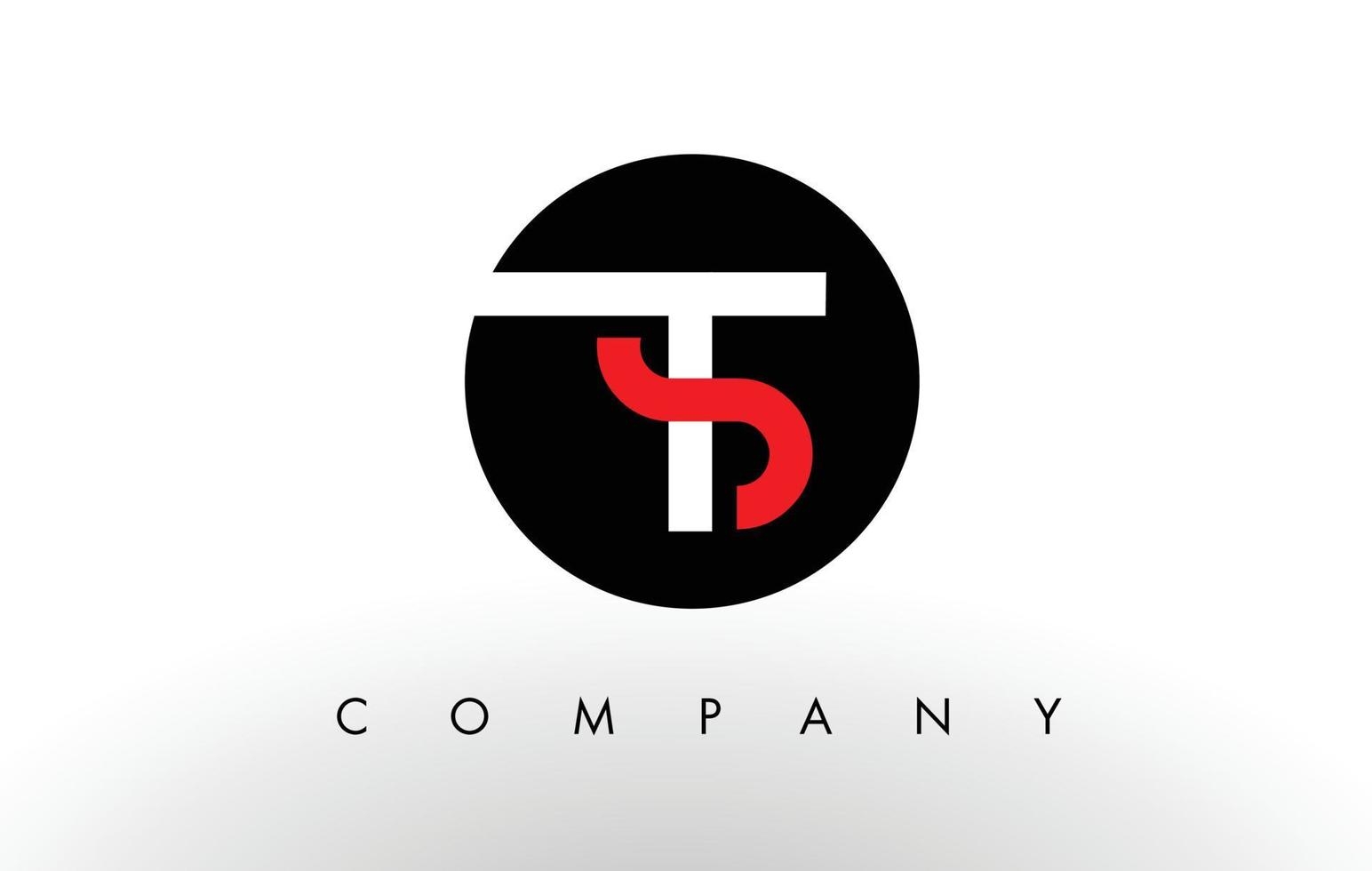 logotipo de ts. vector de diseño de letra.