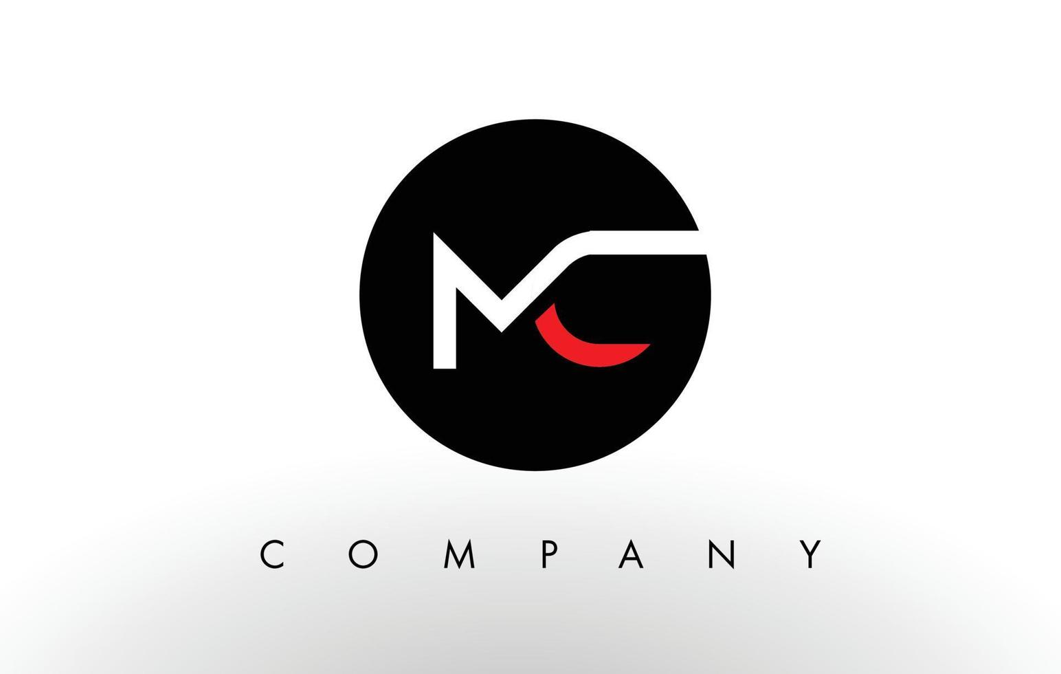 logotipo de mc. vector de diseño de letra.