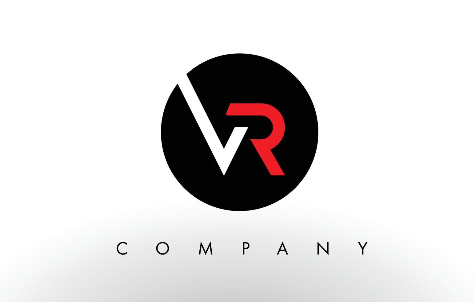 logotipo de vr. vector de diseño de letra.