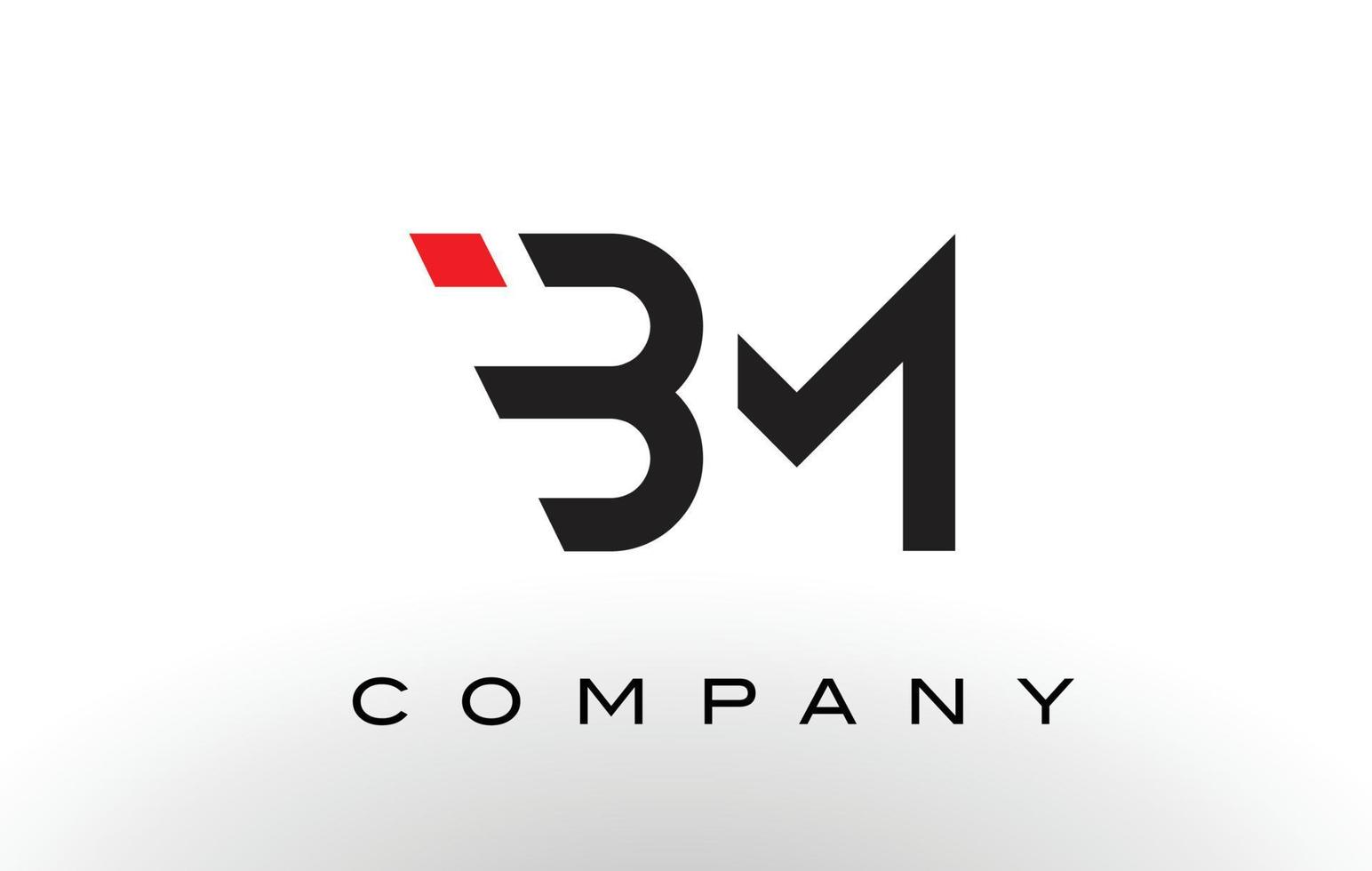 logotipo de bm. vector de diseño de letra.