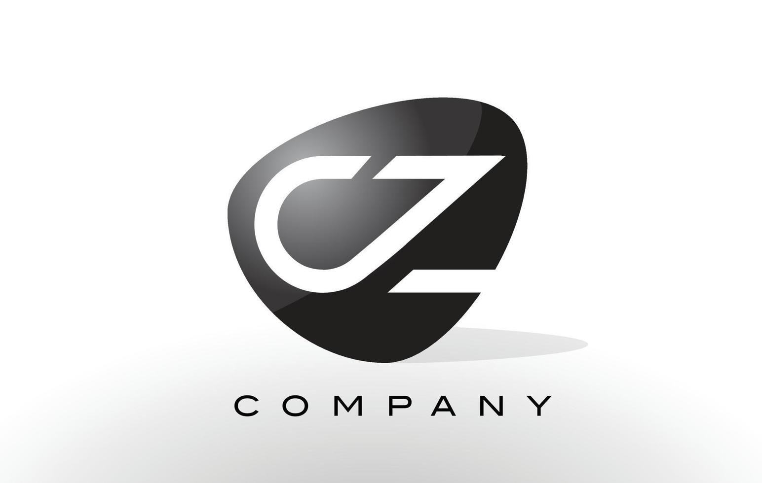 logotipo de cz. vector de diseño de letra.