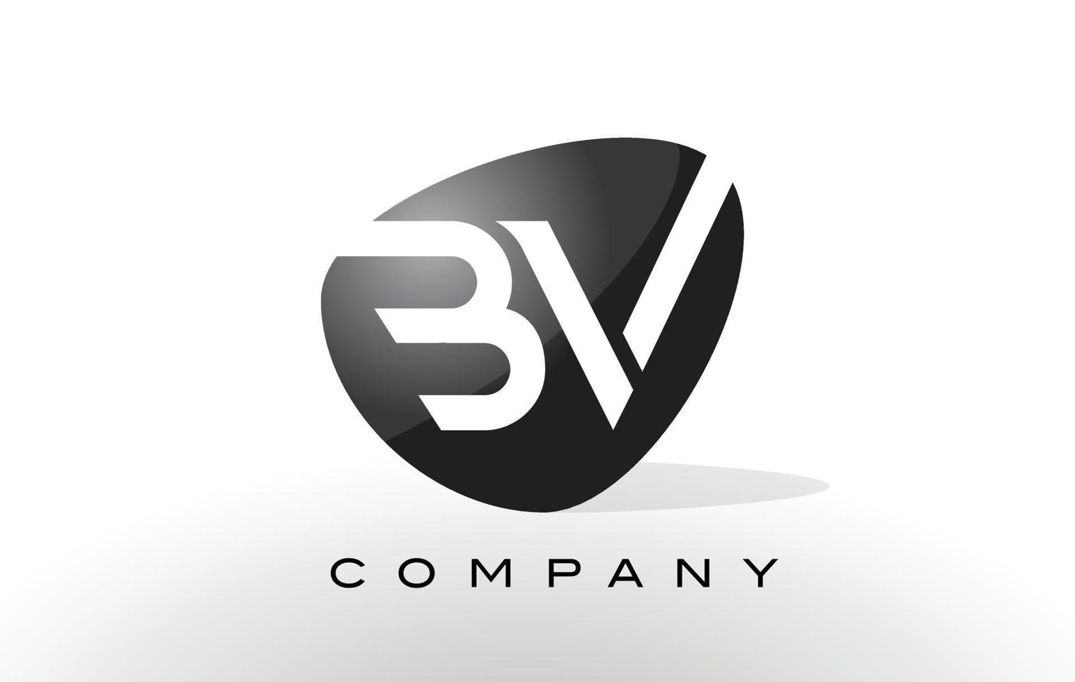 logotipo de bv. vector de diseño de letra.