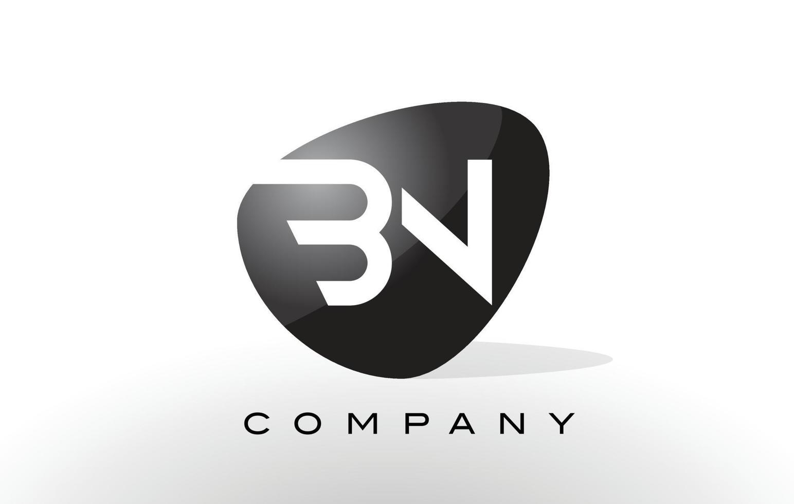 bn logo. vector de diseño de letra.