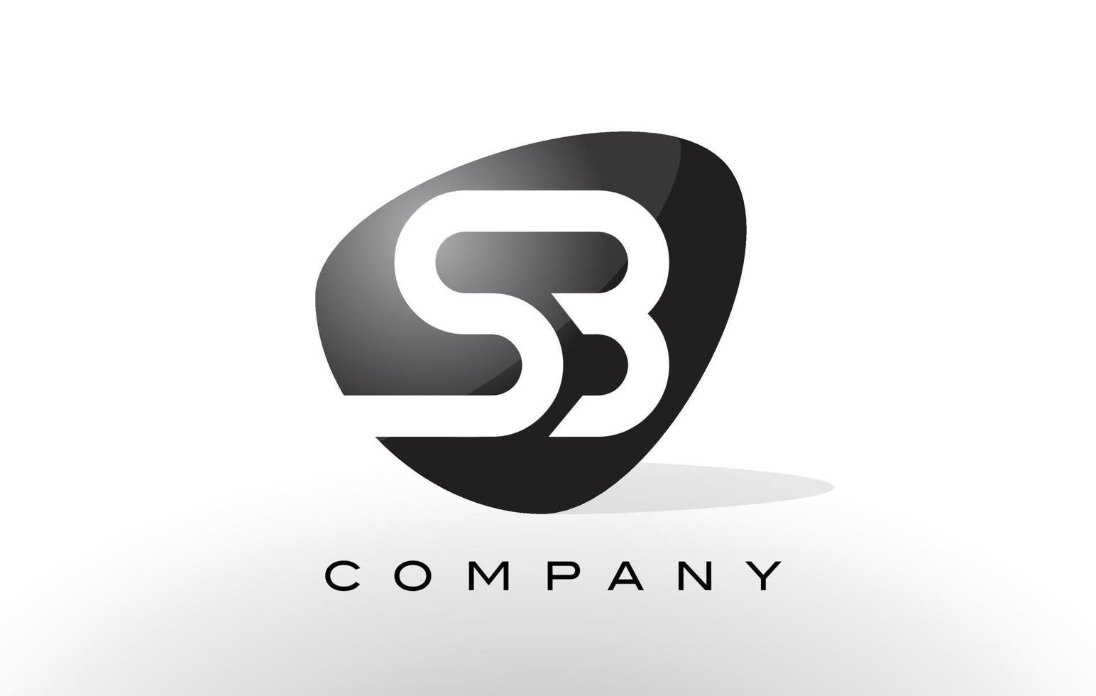 logotipo de sb. vector de diseño de letra.